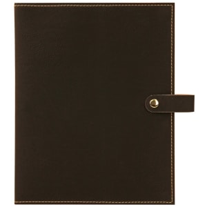 6 1/2″ x 8 3/4″ Black/Gold Leatherette Book/Bible Cover with Snap Closure