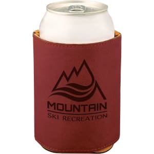 3 3/4″ Rose Laserable Leatherette Beverage Holder