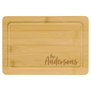 9″ x 6″ Bamboo Cutting Board with Drip Ring