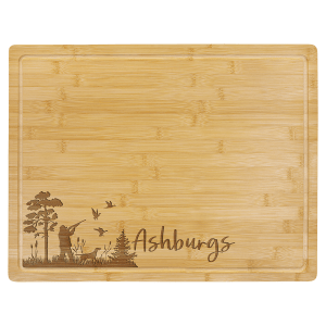 19 3/4″ x 15″ Bamboo Cutting Board with Drip Ring