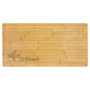 23 3/4″ x 12″ Bamboo Cutting Board with Drip Ring