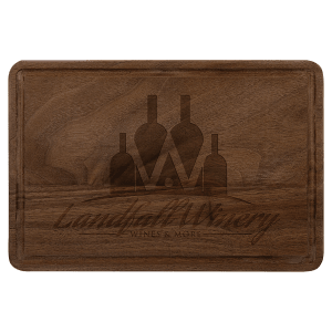9″ x 6″ Walnut Cutting Board with Drip Ring