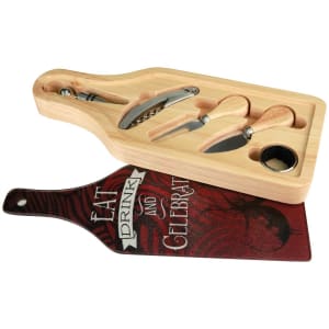 13 1/2″ x 5 1/2″ Wine and Cheese 6-Piece Set