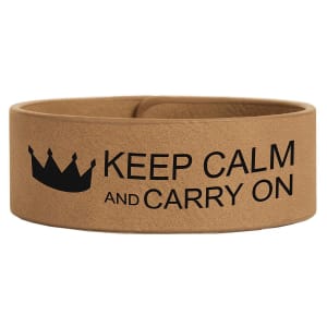 9 1/2″ x 1″ Light Brown Laserable Leatherette Cuff Bracelet
