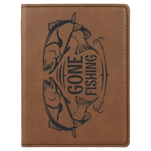 4 1/4″ x 5 1/2″ Dark Brown Laserable Leatherette Passport Holder