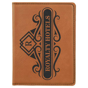 4 1/4″ x 5 1/2″ Rawhide Laserable Leatherette Passport Holder