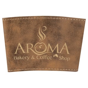 3″ Rustic/Gold Laserable Leatherette Mug Sleeve