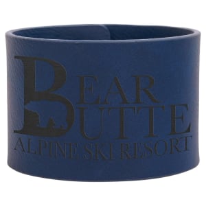 9 1/2″ x 2″ Blue/Black Laserable Leatherette Cuff Bracelet