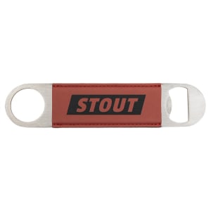 1 1/2″ x 7″ Rose Laserable Leatherette Bottle Opener