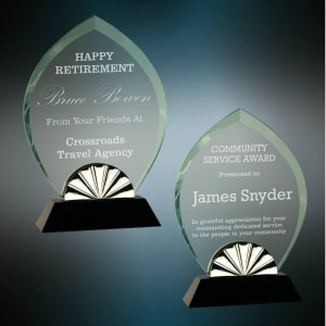 Oval Horizon Glass with Black Base Sample Set