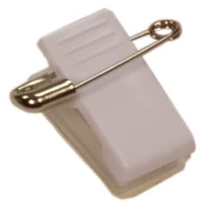 White Self-Adhesive Bulldog Clip with Pin