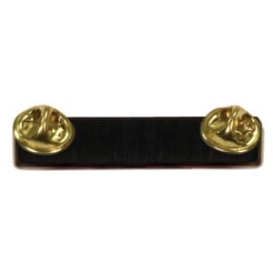 Black Double Post Bar Pin with Clutches and Adhesive