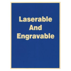 4″ x 6″ Blue/Gold Brass Plated Steel Plaque Plate
