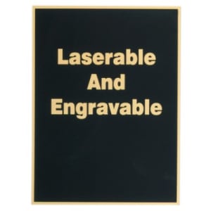 5″ x 7″ Black/Gold Brass Plated Steel Plaque Plate