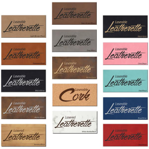 12″ x 18″ Laserable Leatherette With Adhesive Sample Set