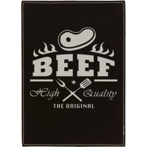 7″ x 9″ Black/Silver Laserable Leatherette Plaque