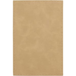 4″ x 6″ Light Brown Leatherette Plaque Plate