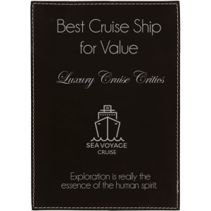 5″ x 7″ Black/Silver Leatherette Plaque Plate