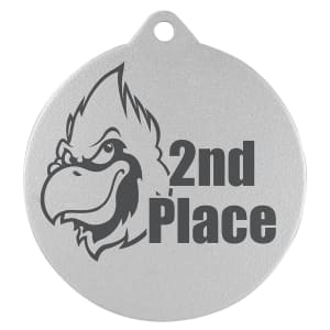 2″ Laserable Silver Medal