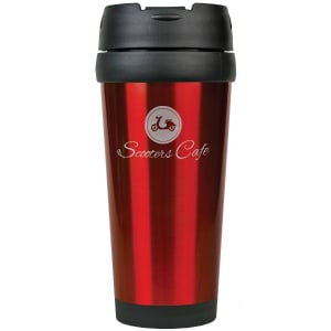 16 oz. Red Laserable Stainless Steel Travel Mug without Handle