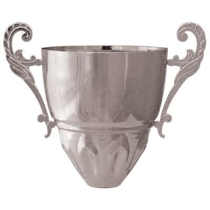 6″ Silver Metal Cup Bowl with Handle