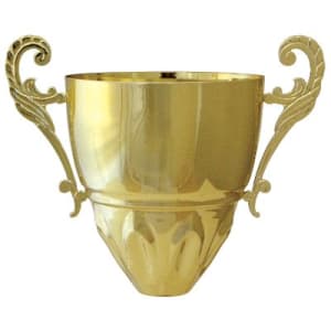 8″ Gold Metal Cup Bowl with Handle