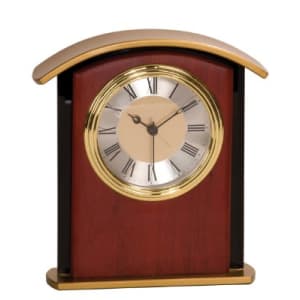 6 1/2″ Mahogany Finish Gold Top Clock