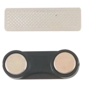 1 1/4″ x 1/2″ 2-Post Black Plastic Covered Magnet with Adhesive