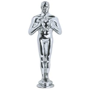 5 3/4″ Silver Metal Male Achievement Figure