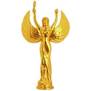 5 3/4″ Gold Metal Female Victory Figure