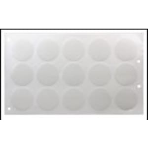 2″ White Sublimatable Spectrum MATES Discs with Adhesive (15 Discs per Sheet)