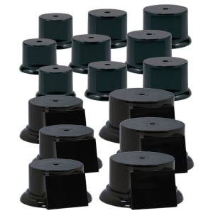 Black Round Weighted Plastic Base with Face Sample Set