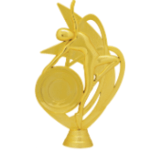 6 1/2″ Gold Dance 2″ Insert Holder Figure