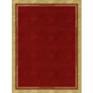 6 7/8″ x 9 7/8″ Red/Gold Brass Plated Steel Victory SunRay Plaque Plate
