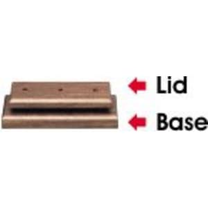 3″ x 8″ x 1″ Cherry Finish Economy 2-Post Base