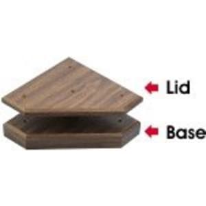 8″ x 8″ x 1 1/2″ Walnut Finish 3-Post Base