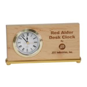 7 1/2″ x 4″ Red Alder Horizontal Desk Clock