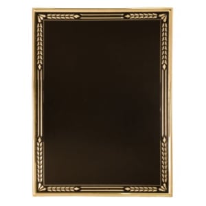 5″ x 7″ Black/Gold Aluminum Hi-Relief Plaque Plate