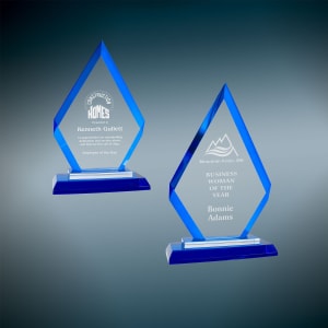 Diamond Blue Regal Glass Sample Set