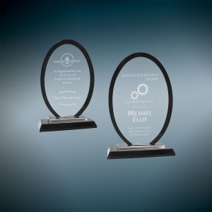 Oval Black Regal Glass Sample Set