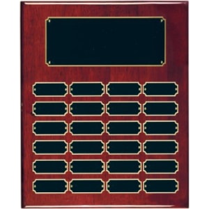 24 Plate Rosewood Piano Finish Completed Perpetual Plaque