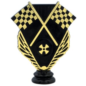 4 3/4″ Black/Gold Racing Figure