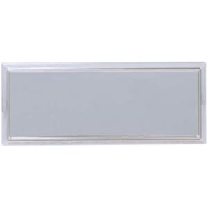 3″ x 1″ Silver Square Corner Plastic Badge Frame