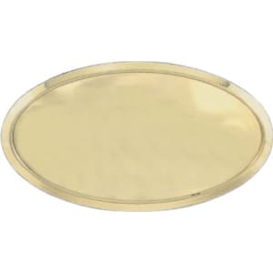 3″ x 1 1/2″ Gold Oval Plastic Badge Frame
