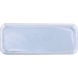 3″ x 1″ Silver Round Corner Plastic Badge Frame