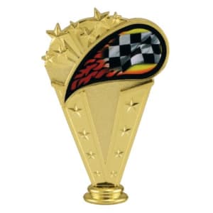 6″ Color Racing Flag Flame Figure