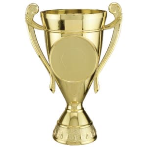 6 1/2″ Gold Plastic Cup with 2″ Insert Holder