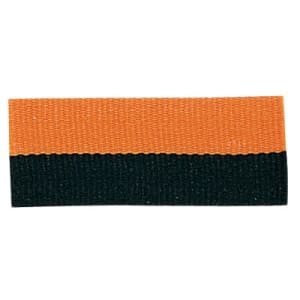1 1/2″ Black/Orange Neck Ribbon without Snap Clip