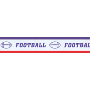 7/8″ Red/White/Blue Football Sport Neck Ribbon with Snap Clip