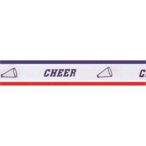 7/8″ Red/White/Blue Cheer Sport Neck Ribbon with Snap Clip